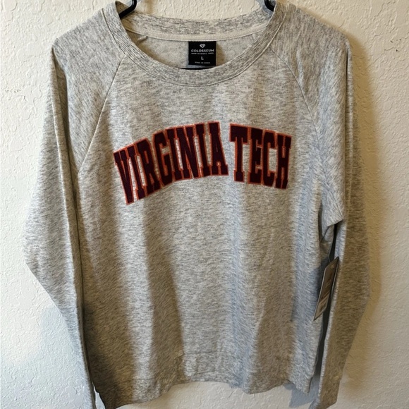 Virginia Tech Hokies Women’s Large COLOSSEUM Stitched Crew Neck Sweatshirt NWT - Picture 1 of 5